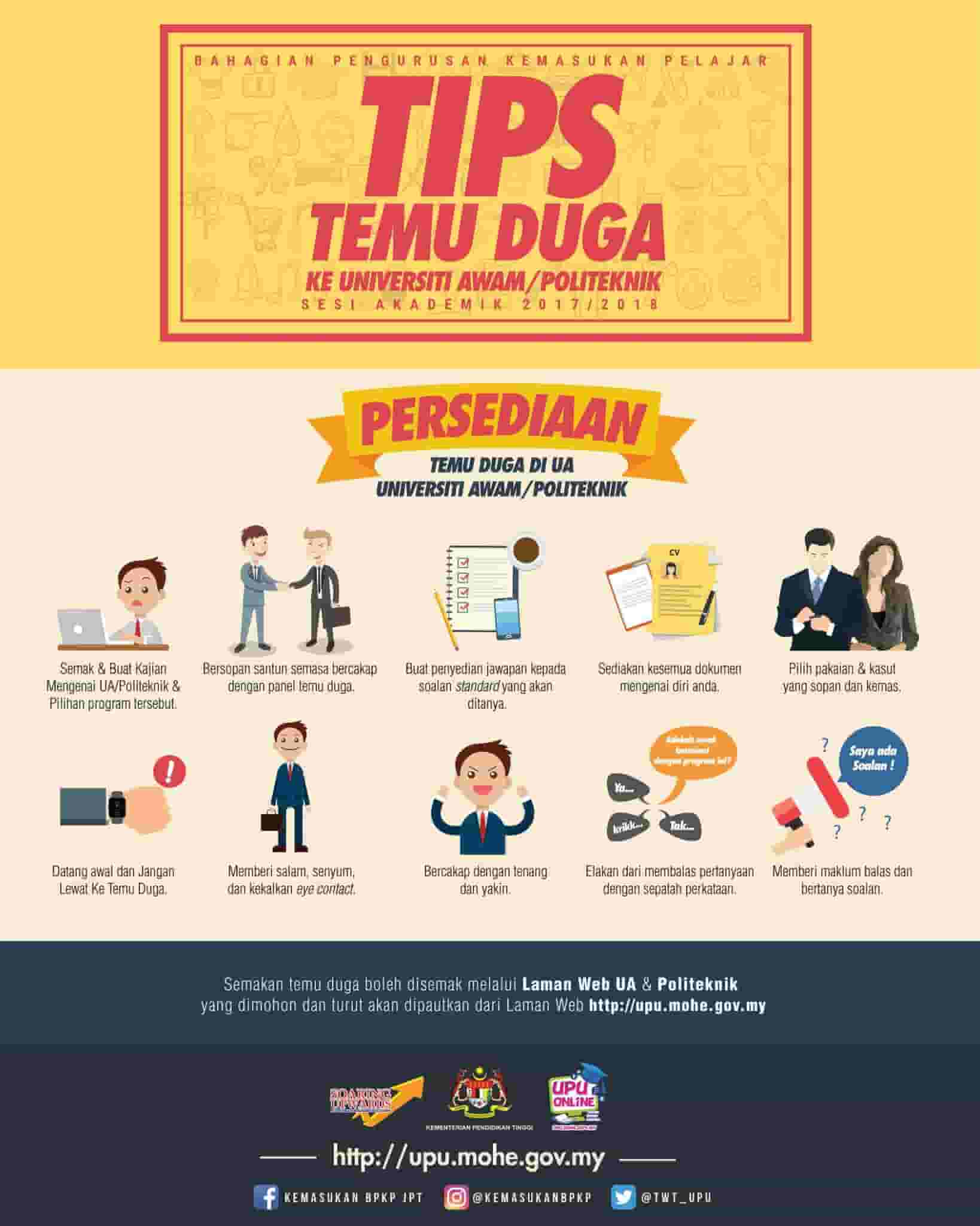 Tips Temuduga Ke Universiti Awam Atau Politeknik - Info UPU