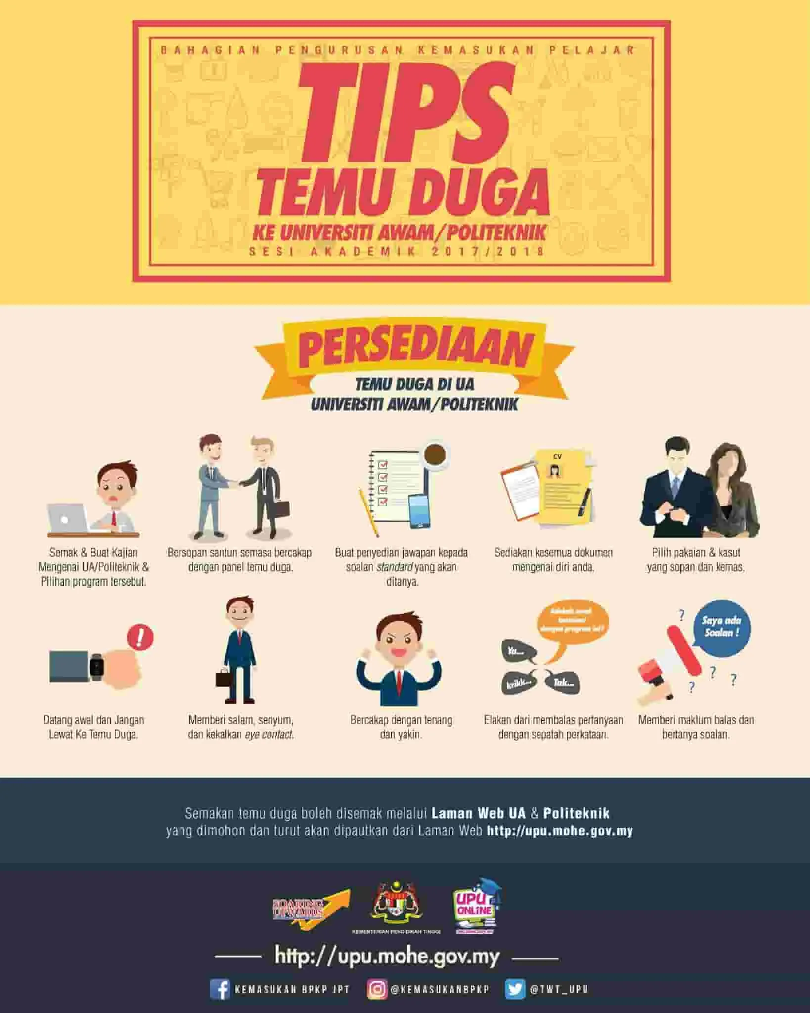 persediaan dalam menghadapi temuduga upu Tips Temuduga Ke Universiti Awam Atau Politeknik