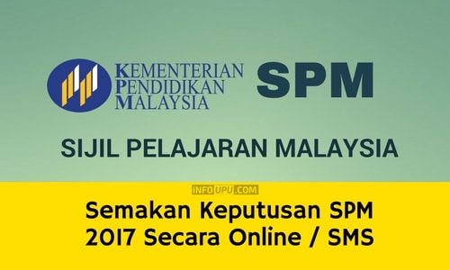 Semakan Keputusan SPM 2018 Secara Online / SMS - Info UPU