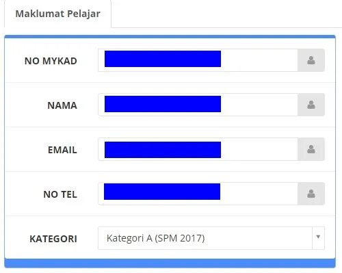 maklumat pelajar iMASCU Semakan Syarat Kelayakan Permohonan UPU Online