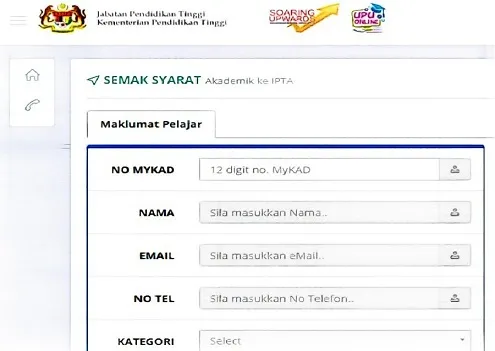 login imascu iMASCU Semakan Syarat Kelayakan Permohonan UPU Online