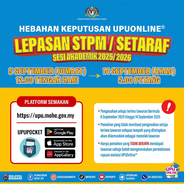 keputusan upu stpm