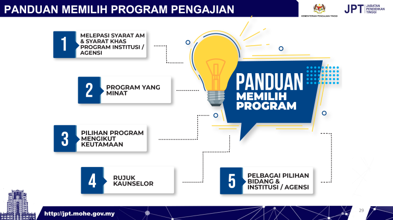 panduan pilihan program pengajian upu