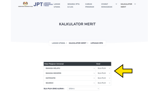 Kalkulator Merit UPU