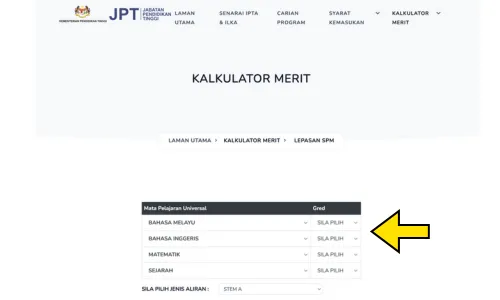 Kalkulator Merit UPU