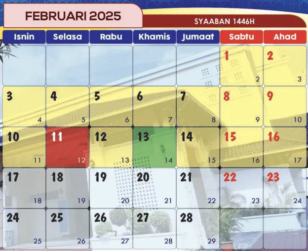 kalendar islam februari