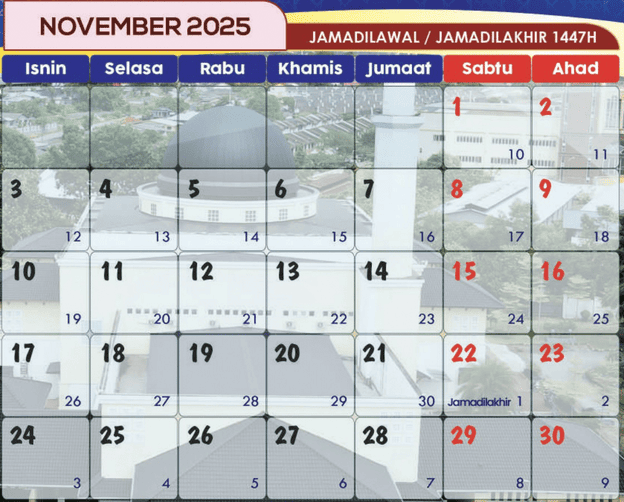 kalendar islam november
