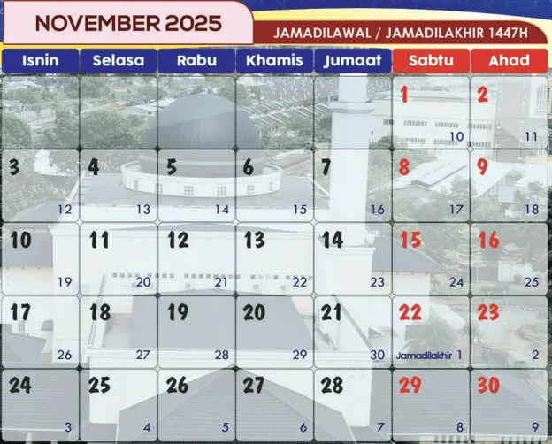 kalendar islam november