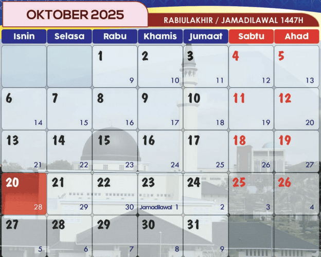 kalendar islam oktober