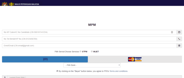 Permohonan Rayuan Semak Semula Keputusan STPM Online (MPM)